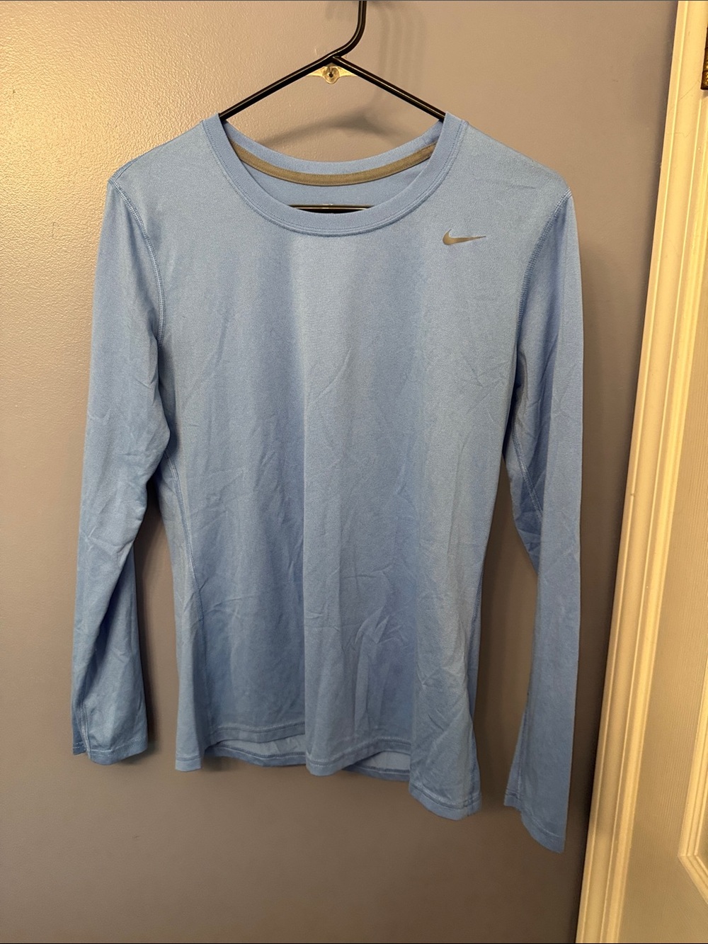 Nike Sky Blue Long Sleeve Performance Top